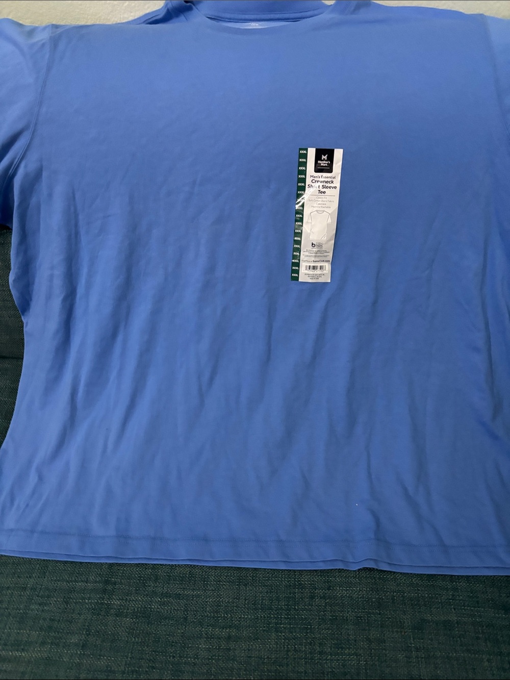 Members mark Men's Short Sleeve Crew Tee in Cornflower Blue